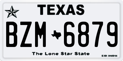 TX license plate BZM6879