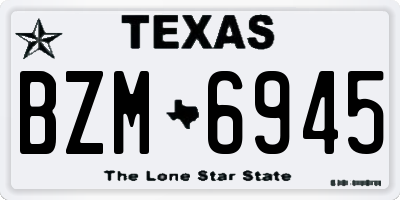 TX license plate BZM6945