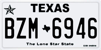 TX license plate BZM6946