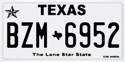 TX license plate BZM6952