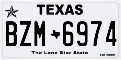 TX license plate BZM6974