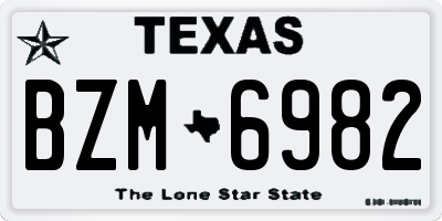 TX license plate BZM6982
