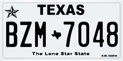 TX license plate BZM7048