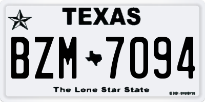 TX license plate BZM7094