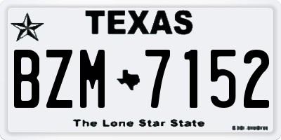 TX license plate BZM7152