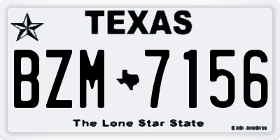 TX license plate BZM7156