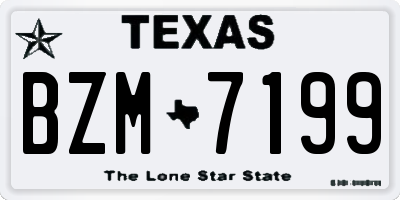 TX license plate BZM7199