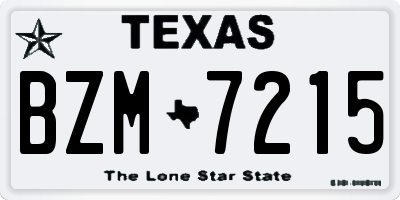 TX license plate BZM7215