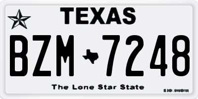 TX license plate BZM7248