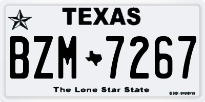 TX license plate BZM7267