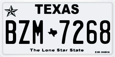 TX license plate BZM7268