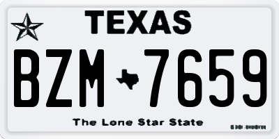 TX license plate BZM7659