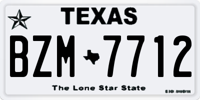 TX license plate BZM7712