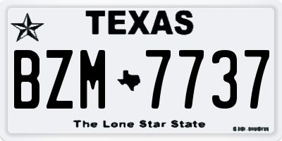 TX license plate BZM7737