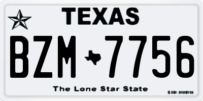 TX license plate BZM7756