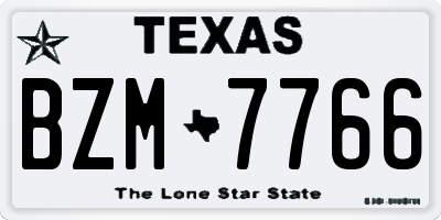 TX license plate BZM7766