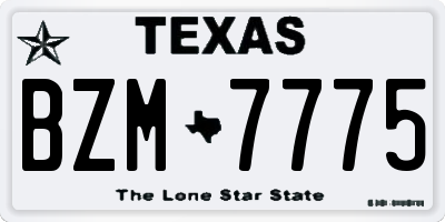 TX license plate BZM7775