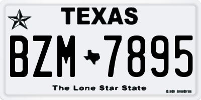 TX license plate BZM7895
