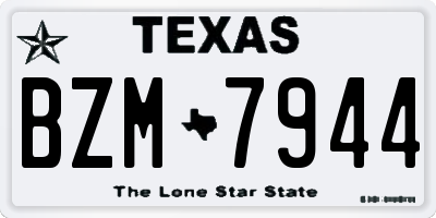 TX license plate BZM7944