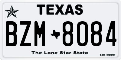 TX license plate BZM8084
