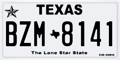 TX license plate BZM8141