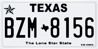 TX license plate BZM8156