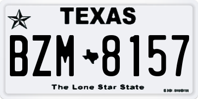 TX license plate BZM8157