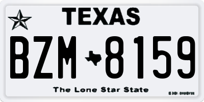 TX license plate BZM8159