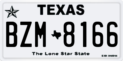 TX license plate BZM8166