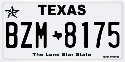TX license plate BZM8175