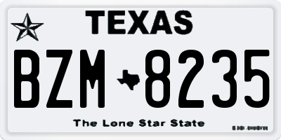 TX license plate BZM8235