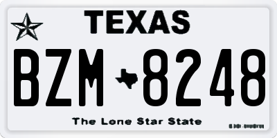 TX license plate BZM8248