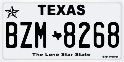 TX license plate BZM8268