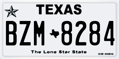 TX license plate BZM8284