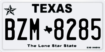 TX license plate BZM8285