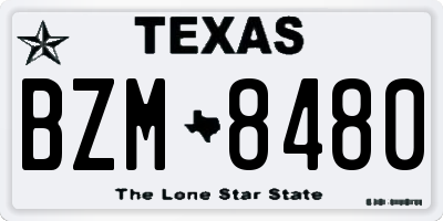 TX license plate BZM8480