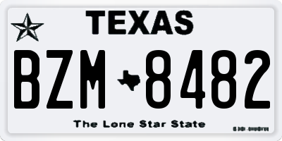 TX license plate BZM8482