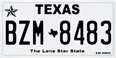 TX license plate BZM8483