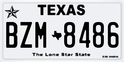 TX license plate BZM8486