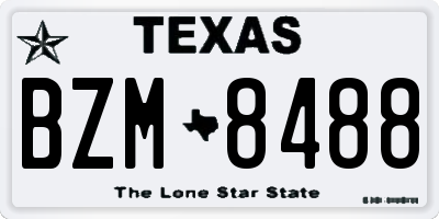 TX license plate BZM8488