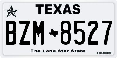 TX license plate BZM8527