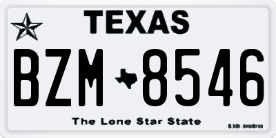 TX license plate BZM8546