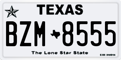 TX license plate BZM8555