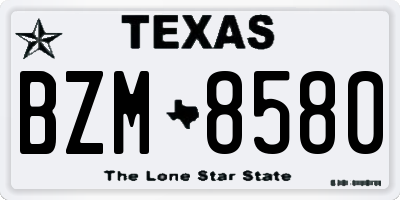TX license plate BZM8580