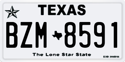 TX license plate BZM8591
