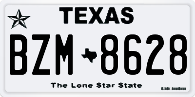 TX license plate BZM8628