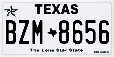 TX license plate BZM8656