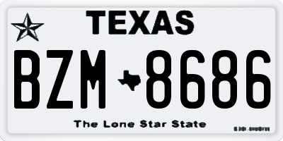 TX license plate BZM8686