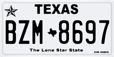 TX license plate BZM8697