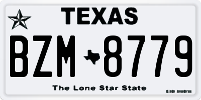 TX license plate BZM8779